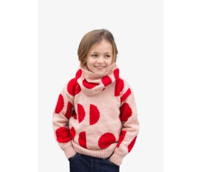 Pull enfant jacquard col rond - Bergère de France