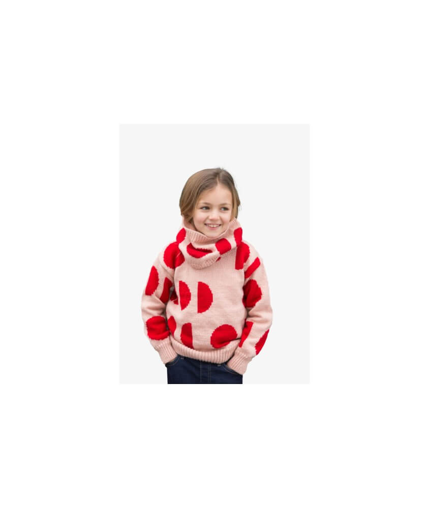 Pull enfant jacquard col rond - Bergère de France