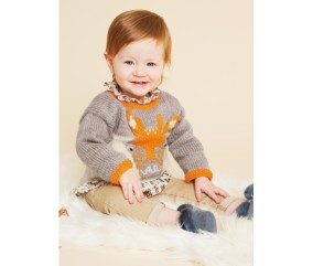 Pull bébé motif girafe - Bergère de France