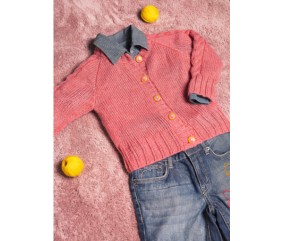 Gilet enfant raglan à torsades Capucine - Bergère de France