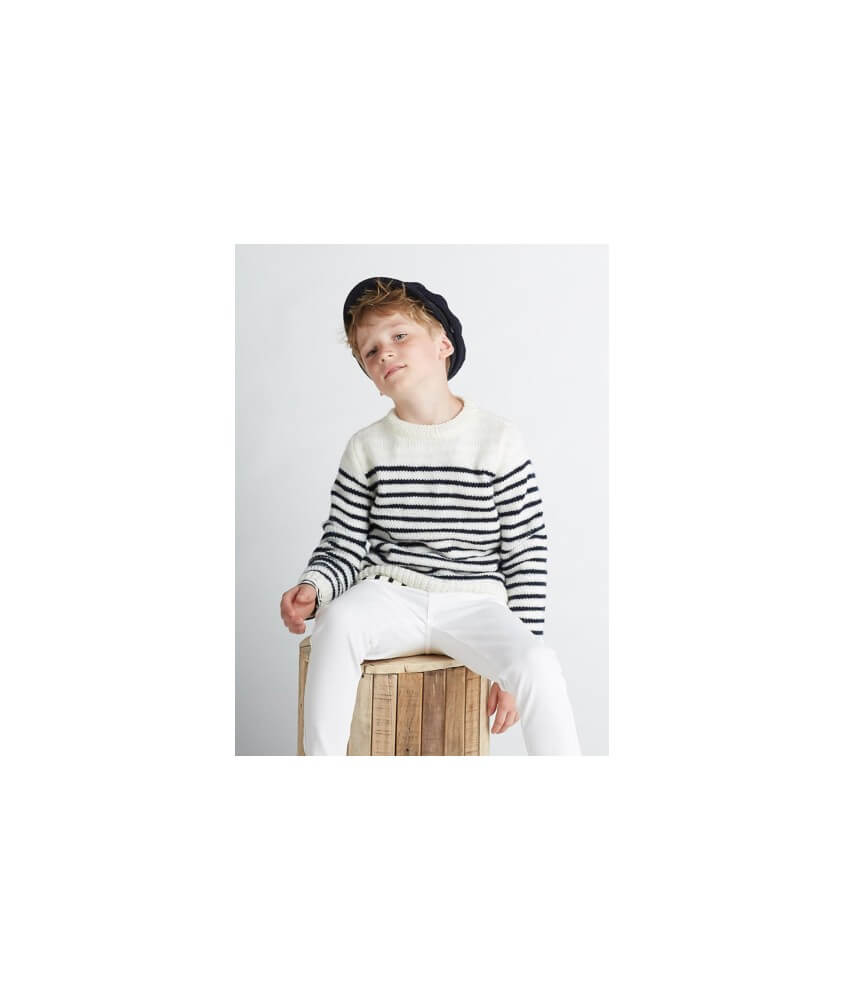 Pull marin enfant à rayures - Bergère de France