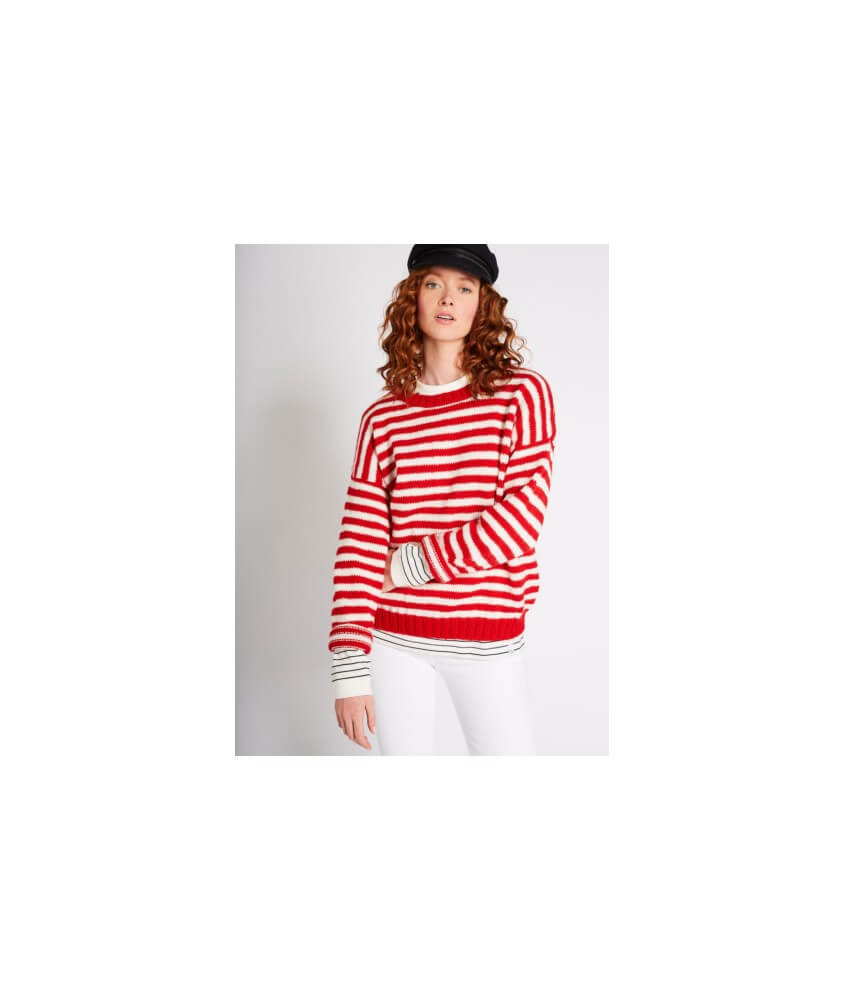 Pull marin femme à rayures - Bergère de France