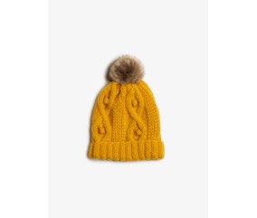Bonnet enfant torsades pompon fourrure - Bergère de France