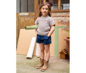 Pull enfant raglan manches courtes Titane - Bergère de France