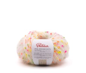Phil Mohair Dots Fluo – Pelote mohair fantaisie Phildar 50 g
