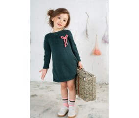 Robe enfant empiècement manches longues - Bergère de France