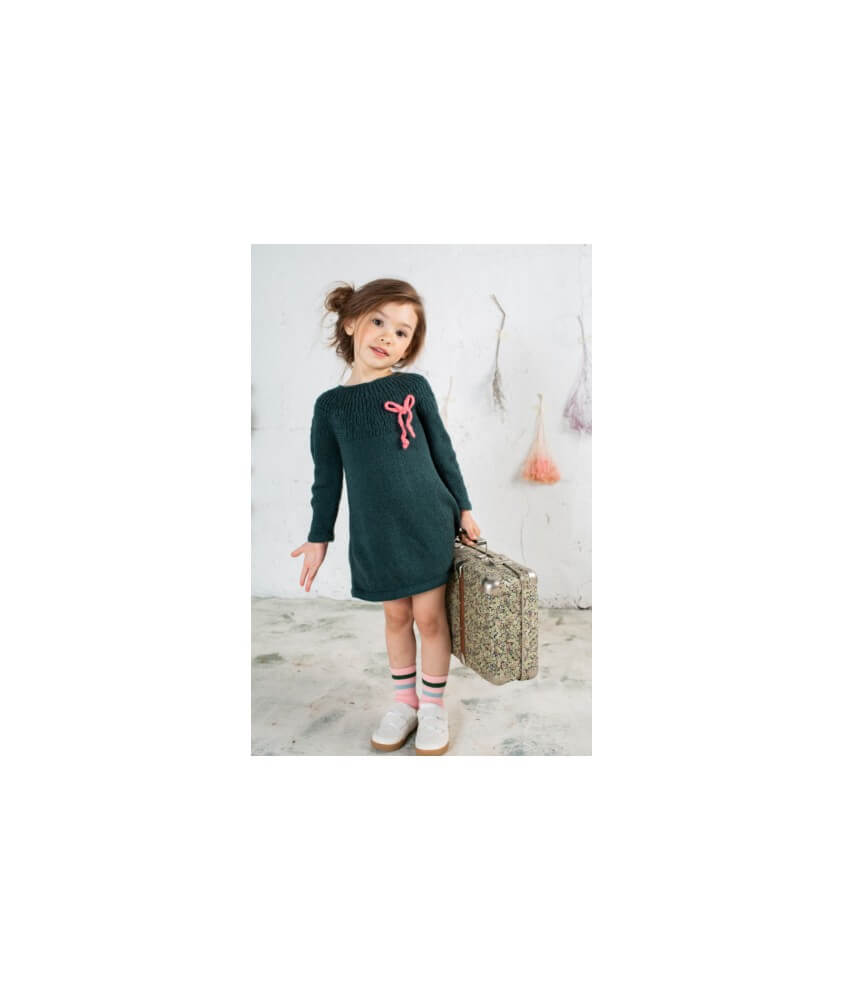 Robe enfant empiècement manches longues - Bergère de France