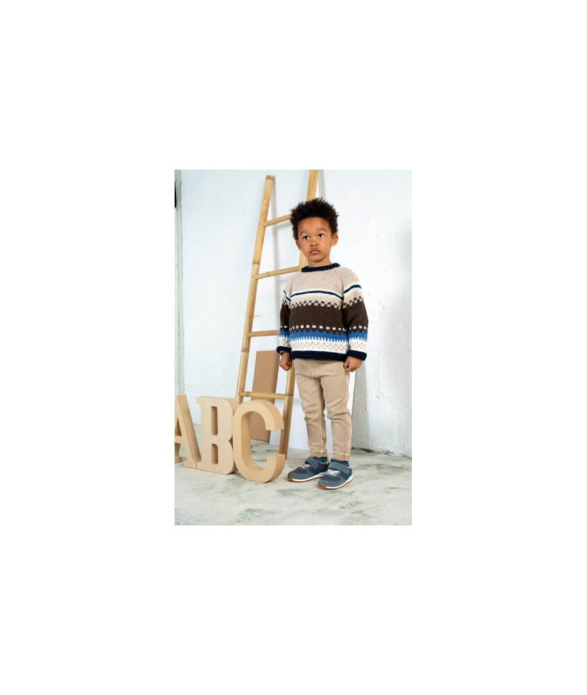 Pull enfant raglan jacquard - Bergère de France