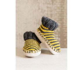 Chaussons enfant rayés - Bergère de France