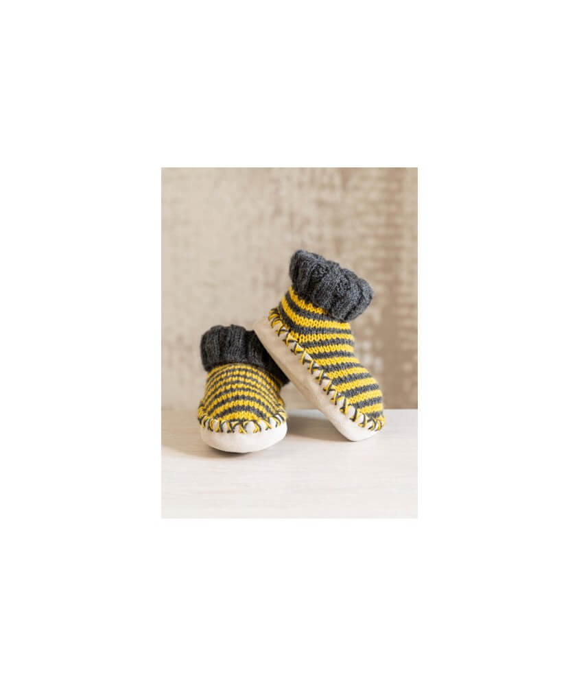 Chaussons enfant rayés - Bergère de France