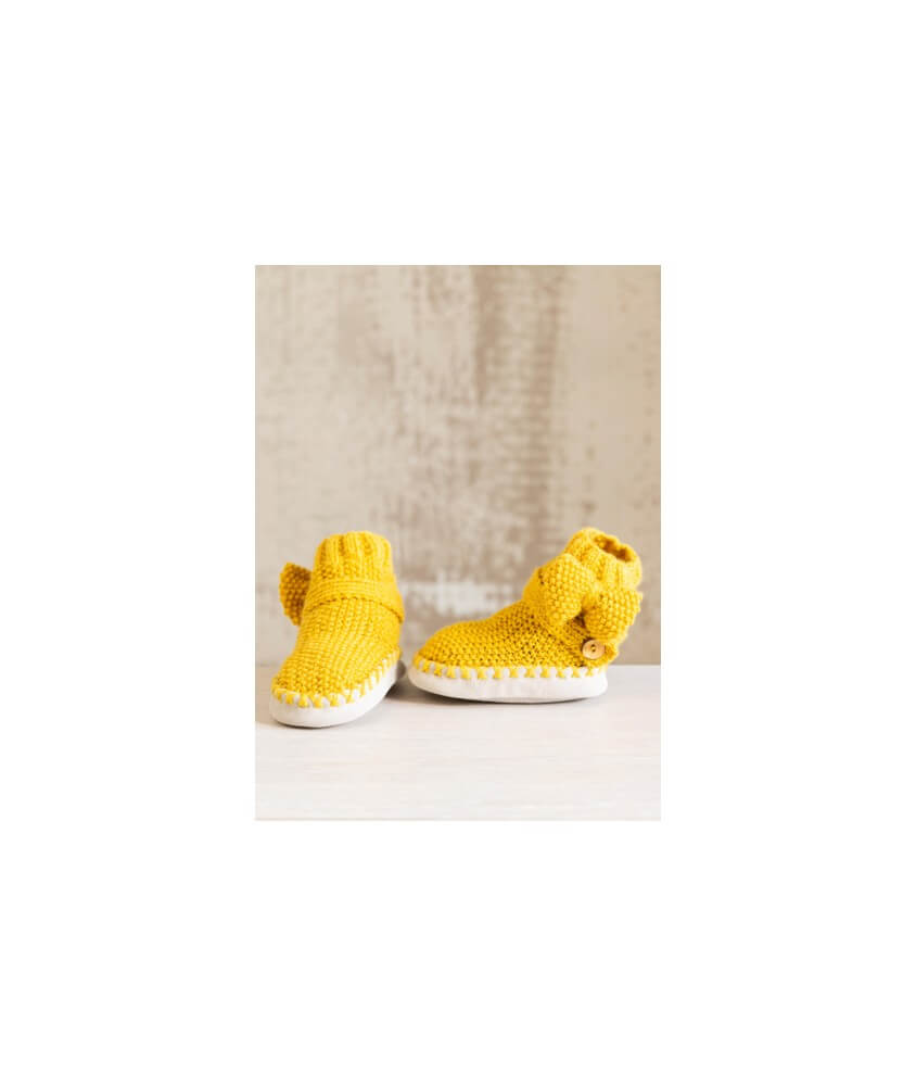 Chaussons enfant au point de riz - Bergère de France