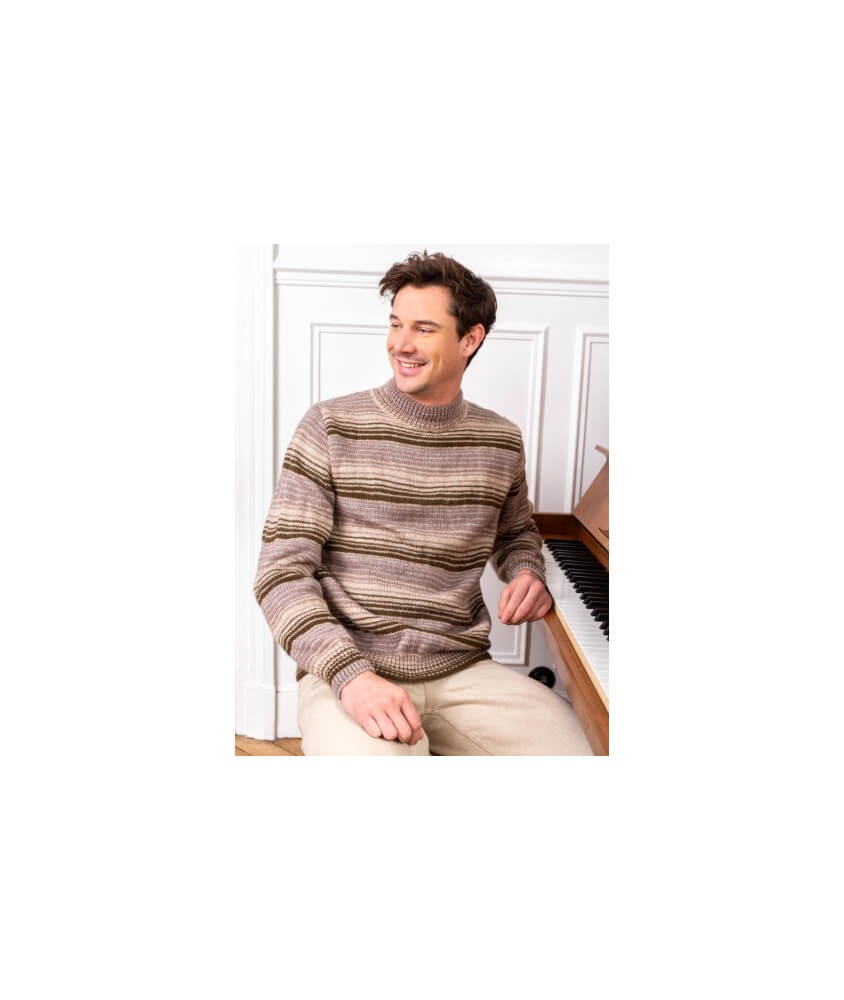 Pull homme rayé Bastien - Bergère de France