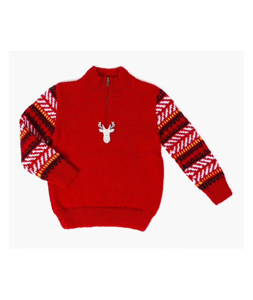 Pull col camionneur Bastien enfant - Patron tricot Bergère de France