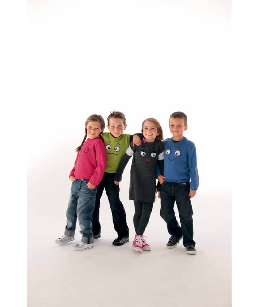 Pull ras de cou Bellinda enfant - Patron tricot Bergère de France