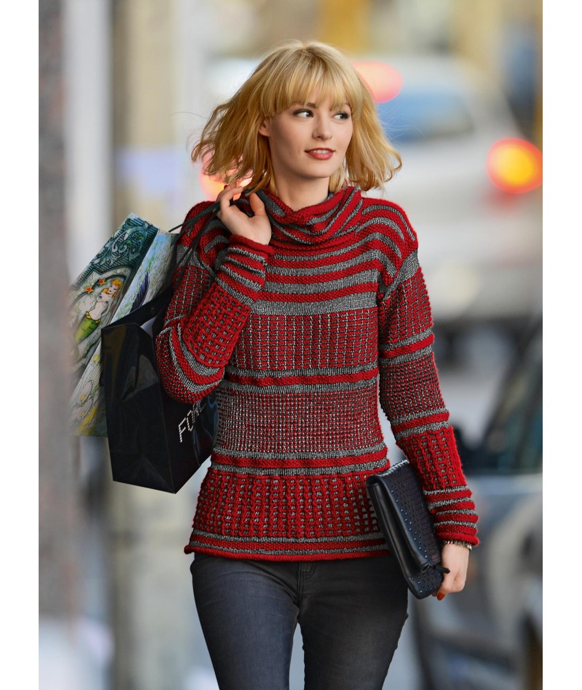 Pull col amovible Blondie femme - Patron tricot Bergère de France