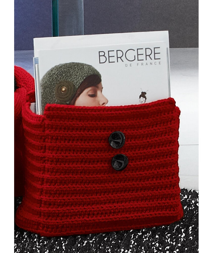Porte-revues au crochet Gwenn - Patron déco Bergère de France