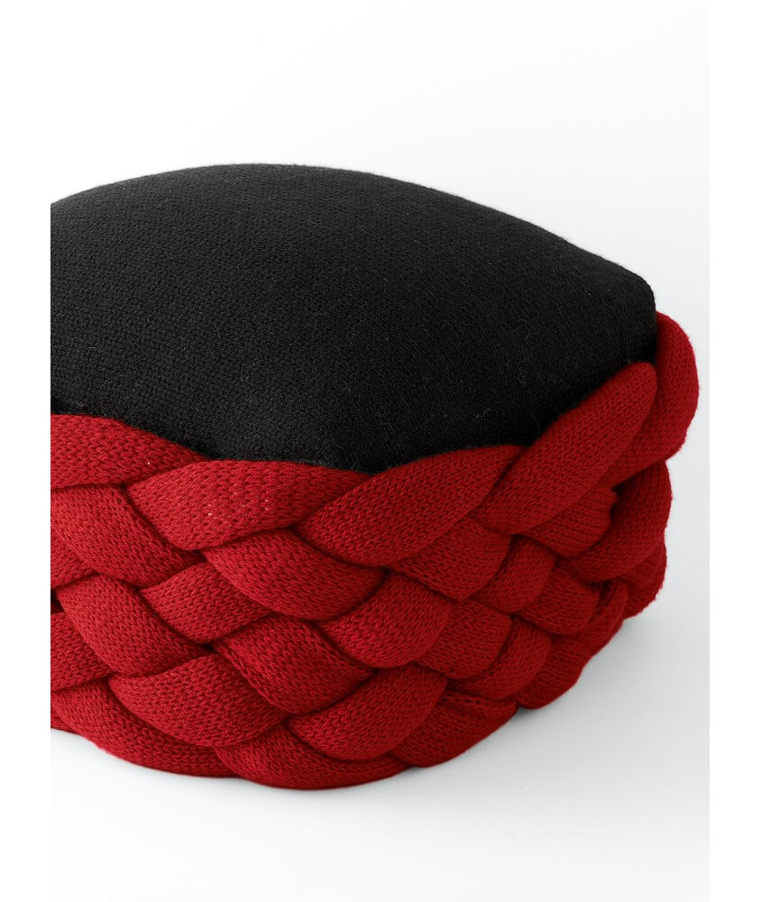 Pouf carré Boudy - Patron déco tricot Bergère de France