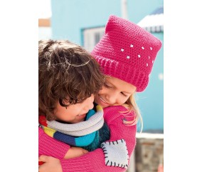 Bonnet à clous Bahia enfant - Patron crochet Bergère de France