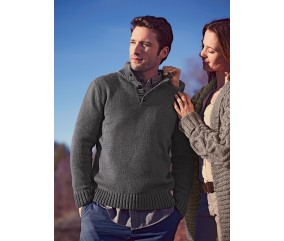 Pull homme col camionneur Barnade - Patron tricot Bergère de France