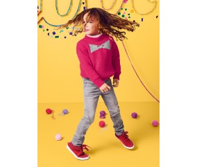 Pull col rond Brune enfant - Patron tricot Bergère de France