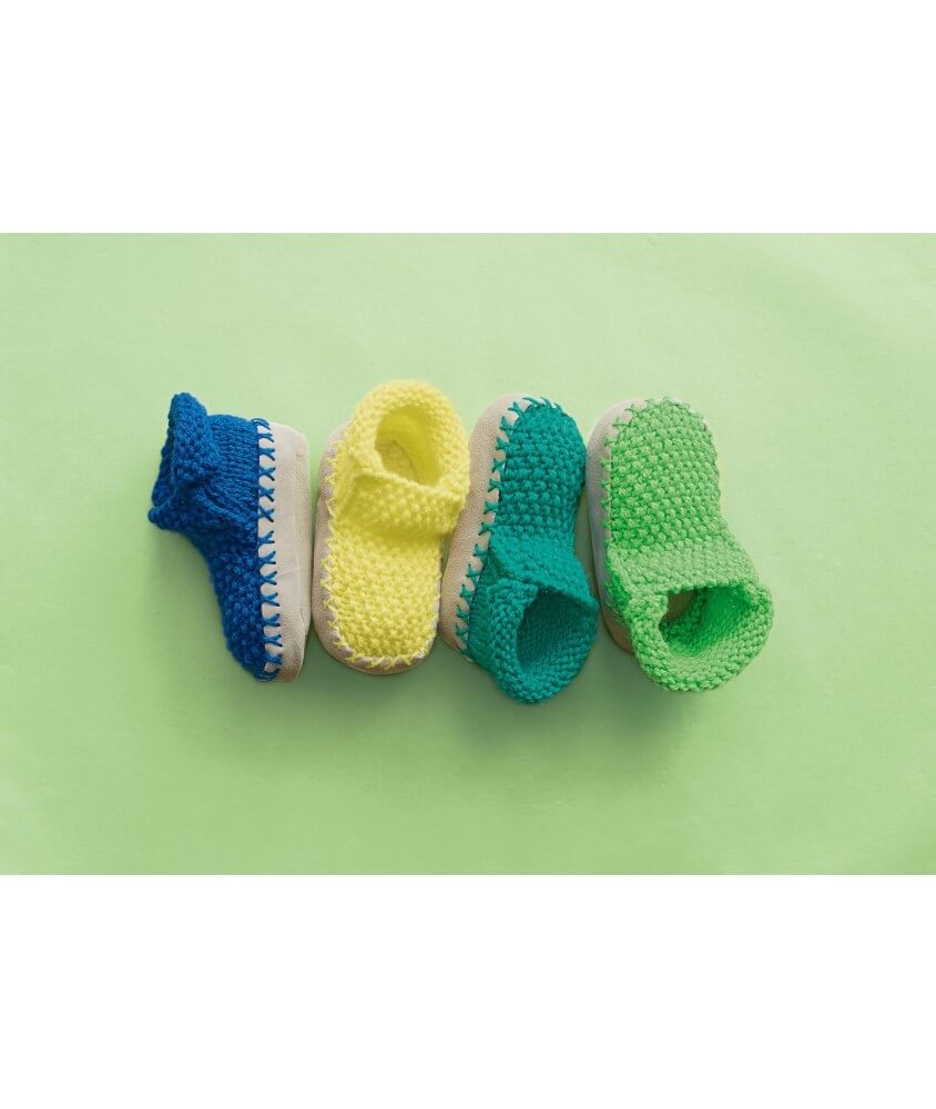 Chaussons pantoufle enfant Badice - Patron tricot Bergère de France