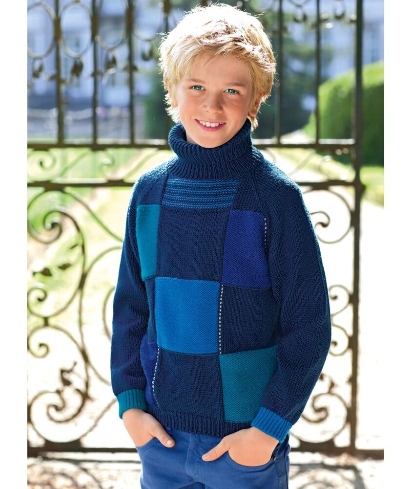 Pull col roulé Bayram enfant - Patron tricot Bergère de France