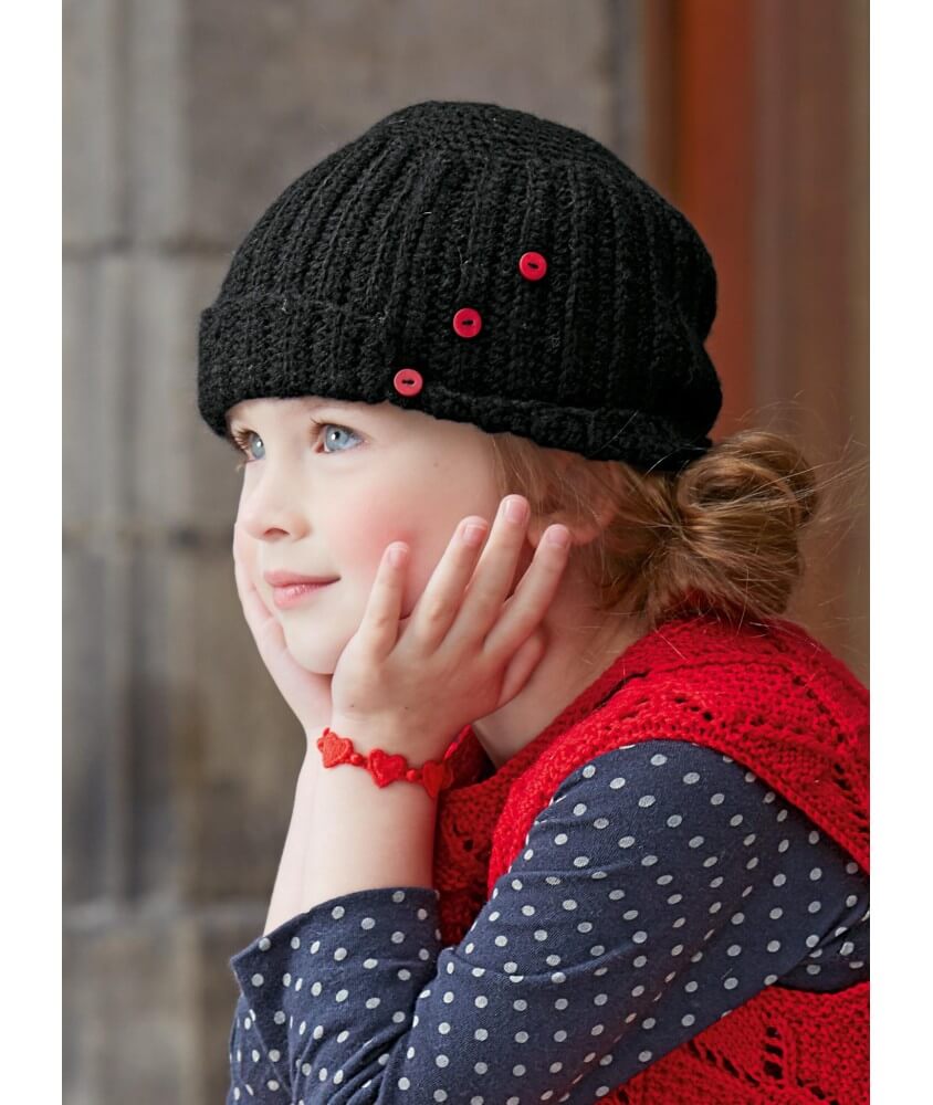 Bonnet au crochet Betty enfant - Patron Bergère de France