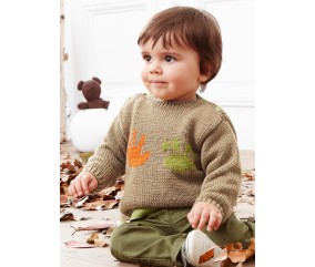 Pull col bateau Bianca bébé - Patron tricot Bergère de France