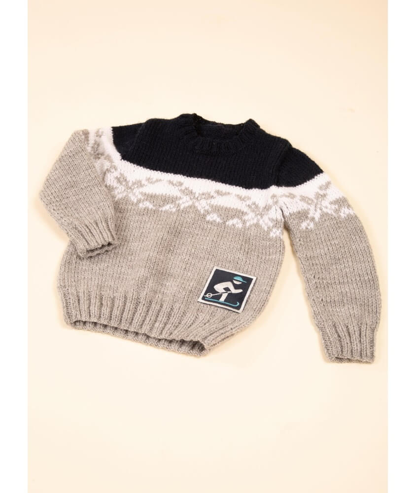Pull jacquard hiver Boniface enfant - Patron tricot Bergère de France