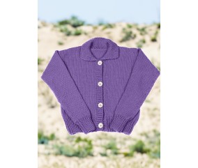 Gilet jersey col polo Cléa femme - Patron tricot Bergère de France