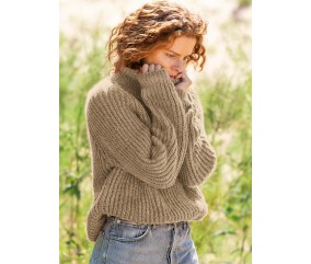 Pull raglan côtes anglaises Carla femme - Patron tricot Bergère de France