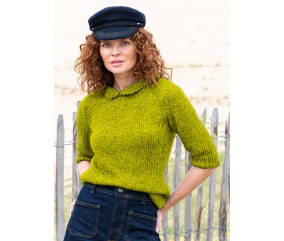 Pull jersey manches 3/4 Isaline femme - Patron tricot Bergère de France