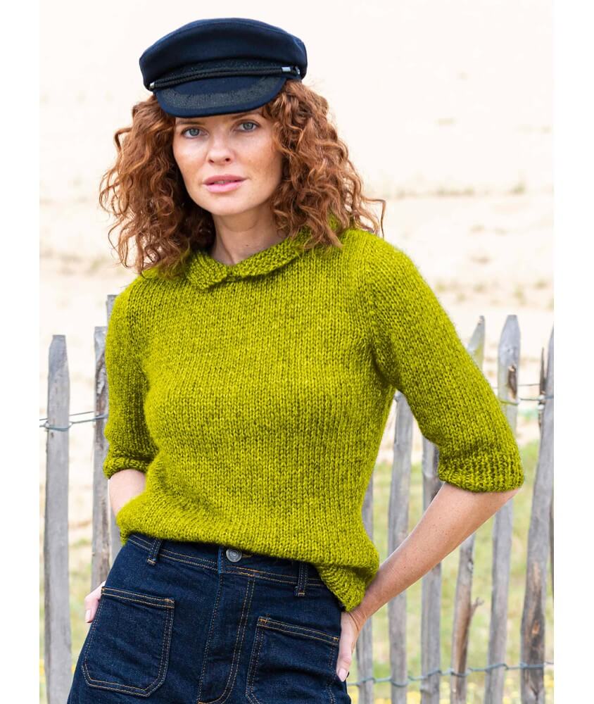 Pull jersey manches 3/4 Isaline femme - Patron tricot Bergère de France