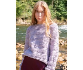 Pull épaule boutonnée Ingrid femme - Patron tricot Bergère de France