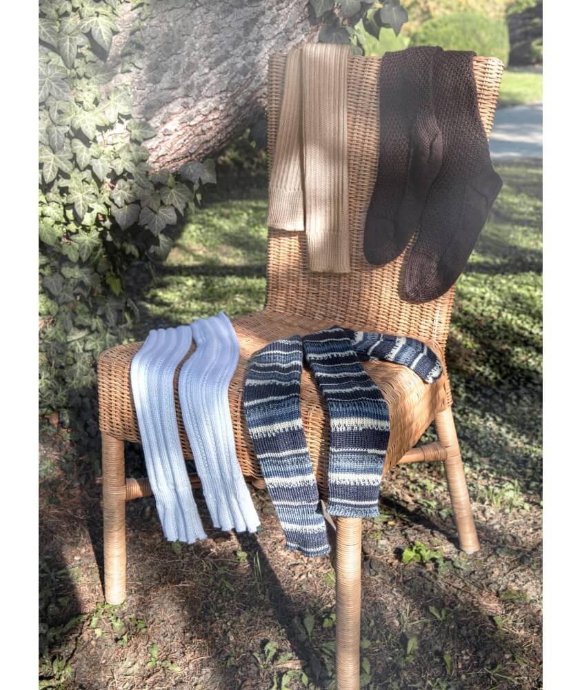 Chaussettes hautes côtes 2/2 Isla - Patron tricot Bergère de France