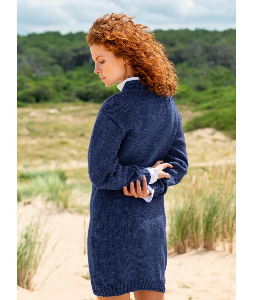 Robe jersey col rond Sandrine femme - Patron tricot Bergère de France