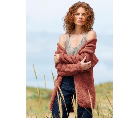 Veste col V jersey Sylvie femme - Patron tricot Bergère de France