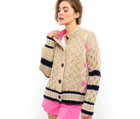 Gros gilet à torsades Selenne femme - Patron tricot Bergère de France