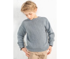 Pull col rond enfant - Patron tricot Bergère de France