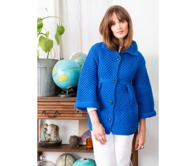 Veste manches kimono femme - Patron tricot Bergère de France
