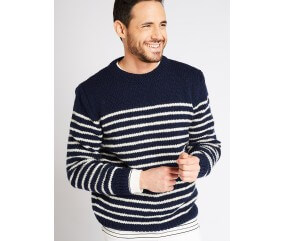 Pull marin homme - Patron tricot Bergère de France