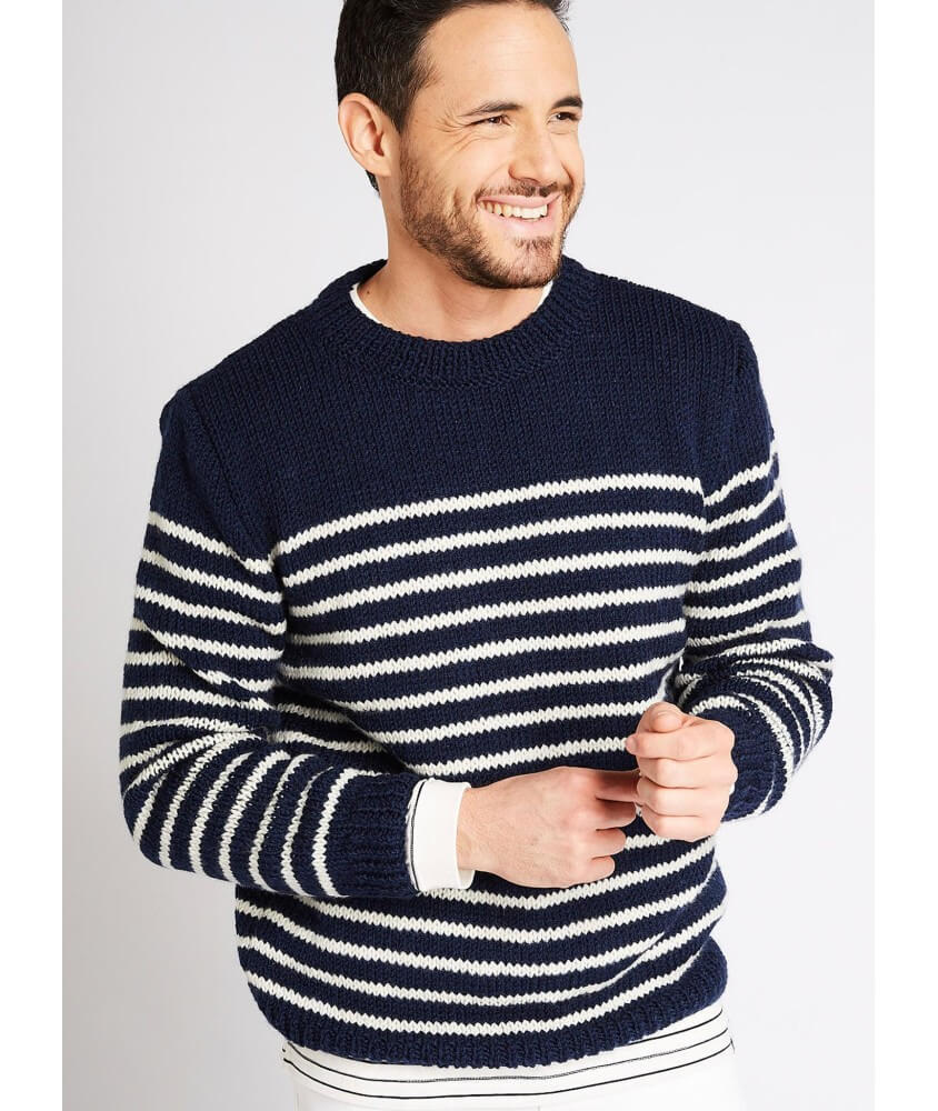 Pull marin homme - Patron tricot Bergère de France