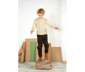 Pull à torsades enfant - Patron tricot Bergère de France
