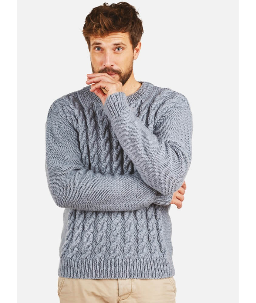 Pull à torsades femme - Patron tricot Bergère de France