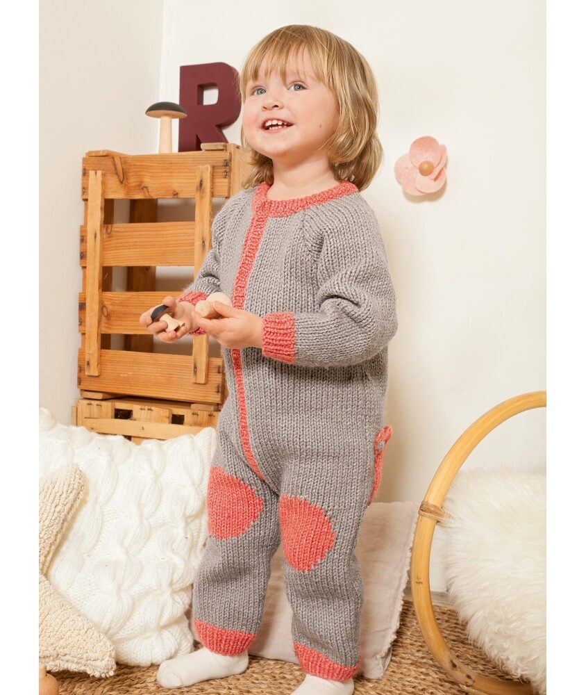 Combinaison oursons bébé - Patron tricot Bergère de France