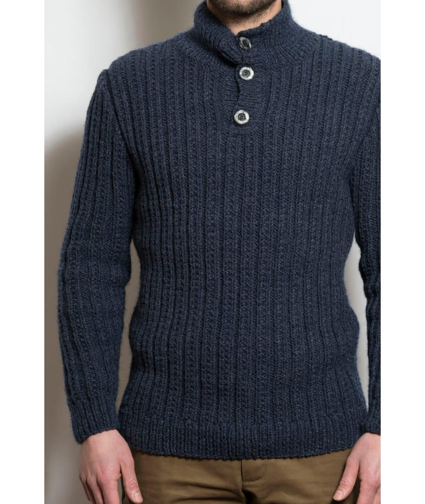Pull col boutonné femme - Patron tricot Bergère de France