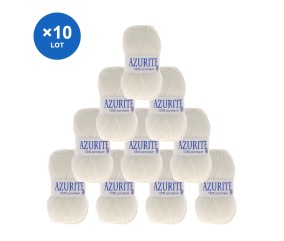 Lot de 10 pelotes Azurite 0211 Ecru - Distrifil