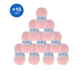 Lot de 10 pelotes Azurite 3011 Rose layette - Distrifil