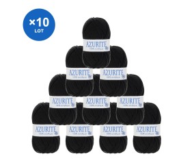 Lot de 10 pelotes Azurite 0585 Noir - Distrifil