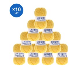 Lot de 10 pelotes Azurite 0030 Jaune - Distrifil